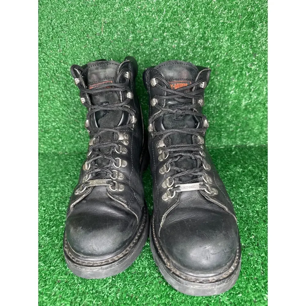 Harley Davidson Dipstick Boots Mens 9.5 Black Leather Motorcycle D91610